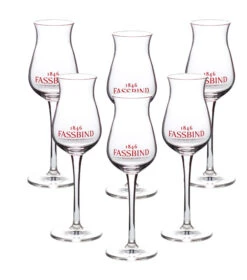 6 X Fassbind Kelch-Glas