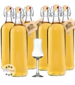 6 X Prinz Alte Marille 1l + Gratis Schnapskelch