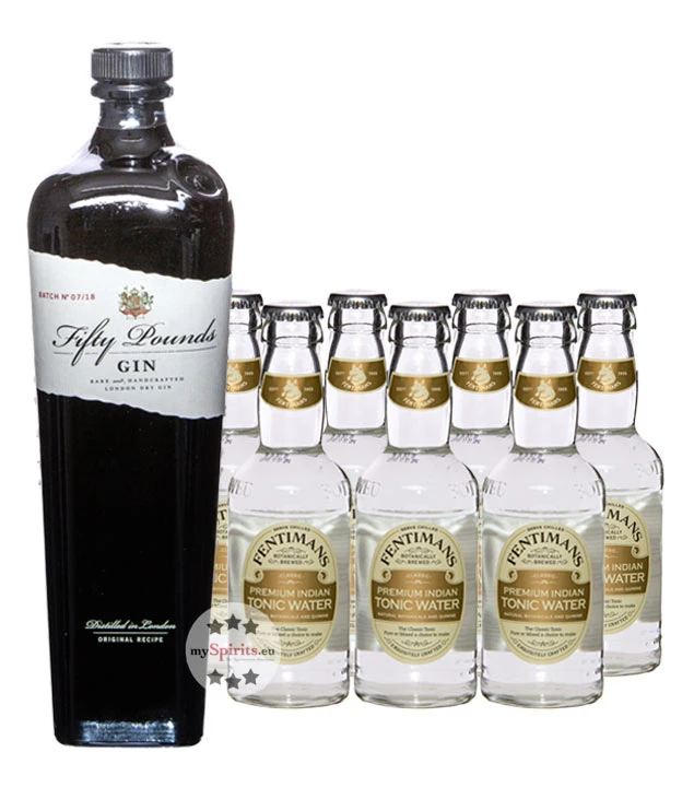Fifty Pounds Gin & Fentimans Tonic Set 3 Fifty Pounds Gin & Fentimans Tonic Set