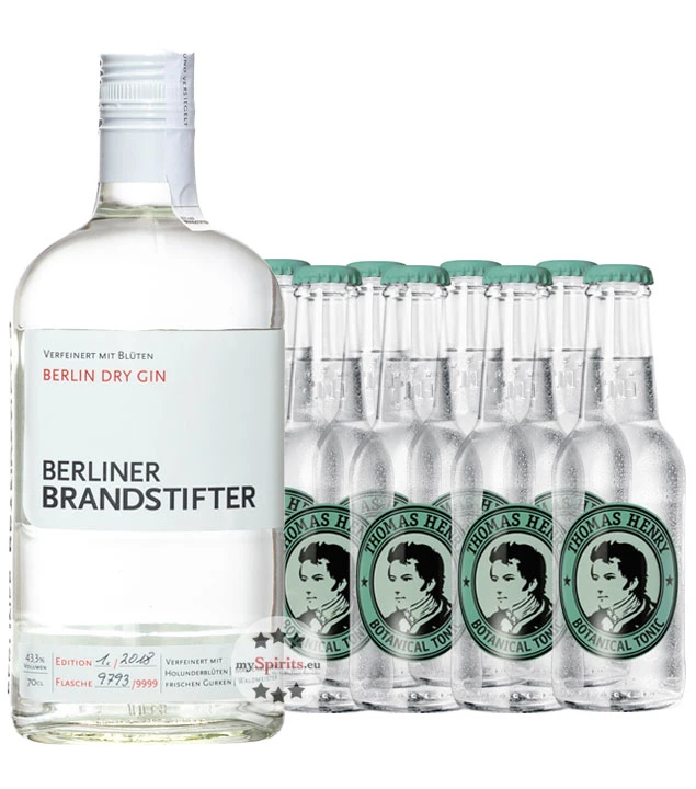 Berliner Brandstifter Gin & 8 X Thomas Henry Botanical Tonic 3 Berliner Brandstifter Gin & 8 X Thomas Henry Botanical Tonic