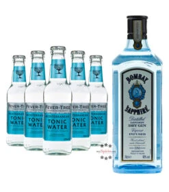 Bombay Sapphire Gin & Fever Tree Mediterranean Tonic Water Set