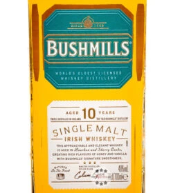 Bushmills 10 Jahre Single Malt Irish Whiskey -Getränke Geschäft bushmills 10 jahre single malt irish whiskey 07 liter 1