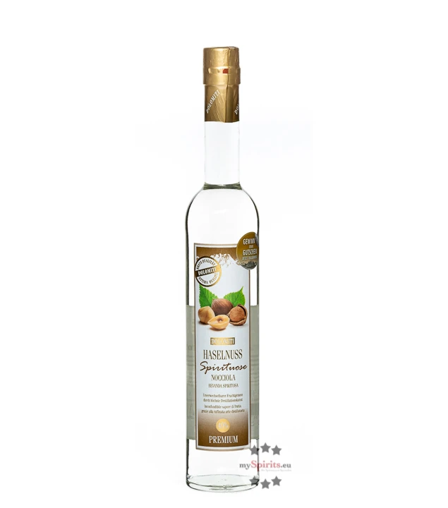 Dolomiti Haselnuss Schnaps Premium 40 % Vol. 3 Dolomiti Haselnuss Schnaps Premium 40 % Vol.