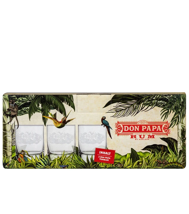 Don Papa Gläser Set – 3 Tumbler 4 Don Papa Gläser Set – 3 Tumbler – Bild 2