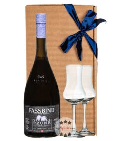 Fassbind Geschenk-Set Vieille Prune Mit 2 Kelchgläsern