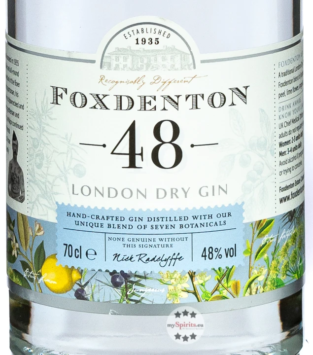 Foxdenton 48 London Dry Gin 4 Foxdenton 48 London Dry Gin – Bild 2