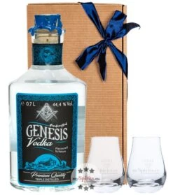 Genesis Vodka Geschenkset Mit 2 Gläsern