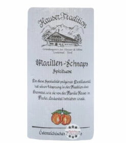 Hauser Marillen Schnaps 0,7l -Getränke Geschäft hauser marillen schnaps etikett