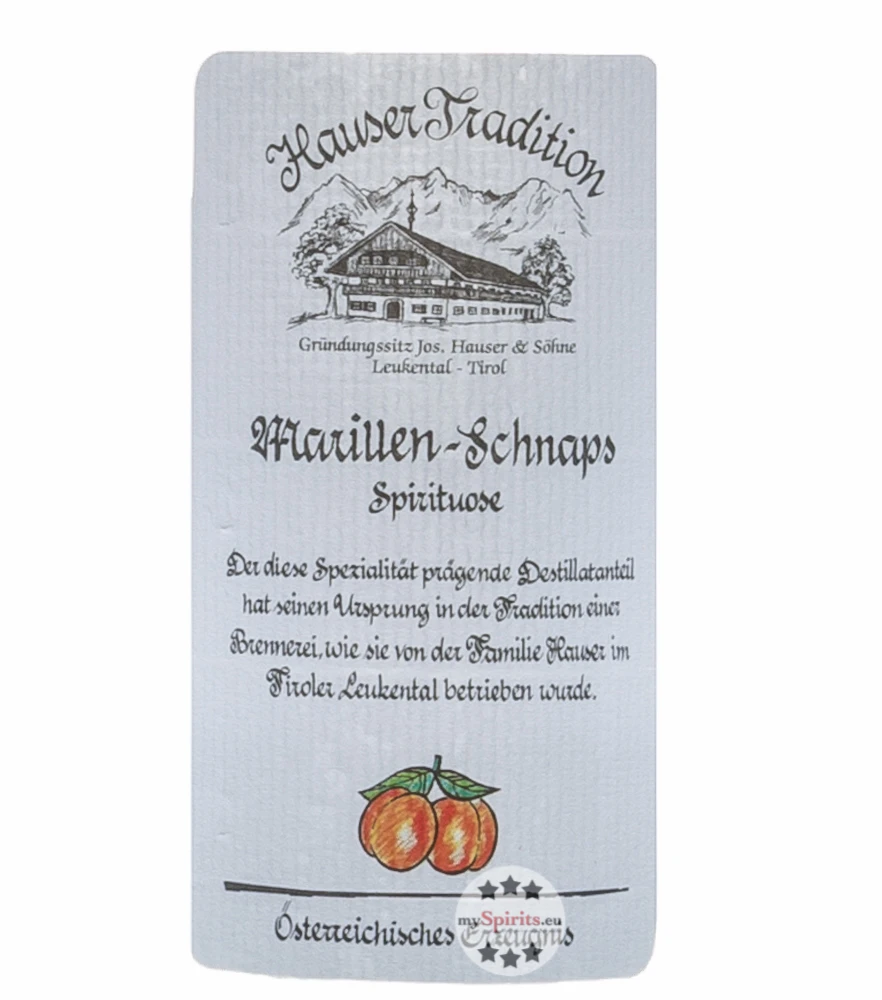 Hauser Marillen Schnaps 1l 4 Hauser Marillen Schnaps 1l – Bild 2