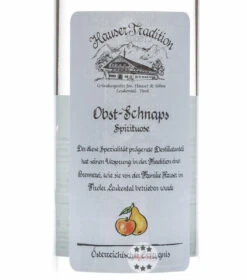 Hauser Obst Schnaps 1l -Getränke Geschäft hauser obst schnaps etikett 1