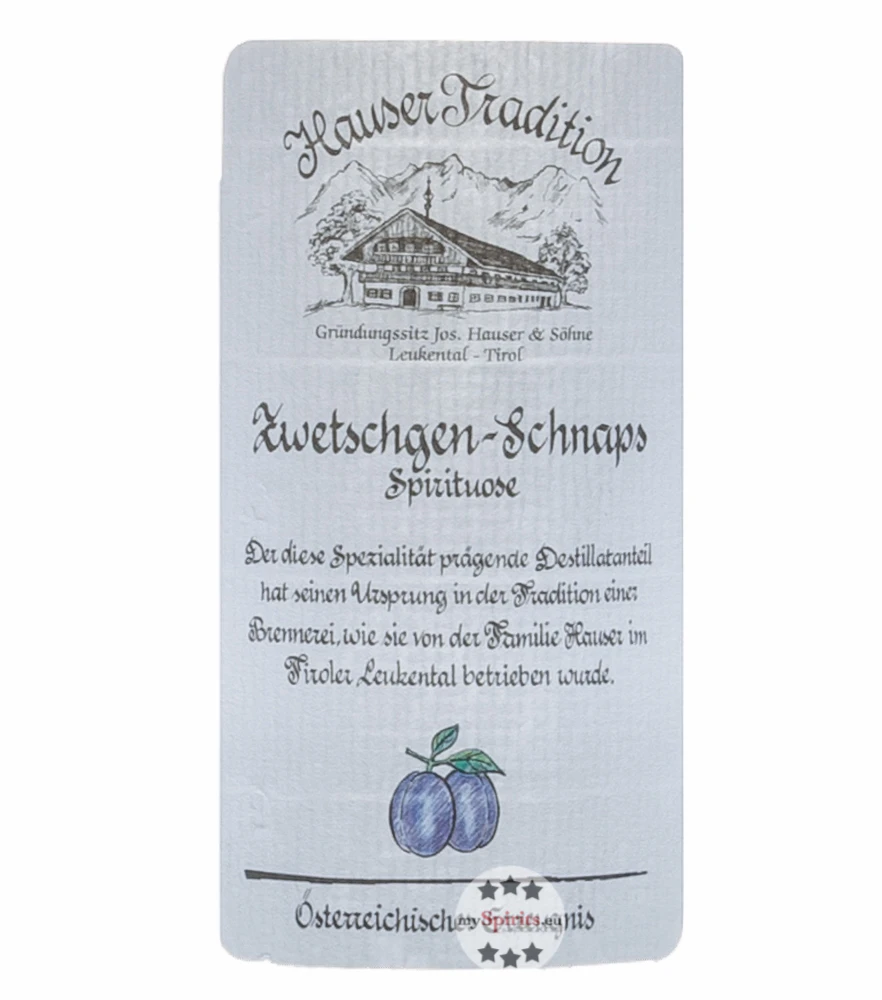 Hauser Zwetschgen Schnaps 4 Hauser Zwetschgen Schnaps – Bild 2