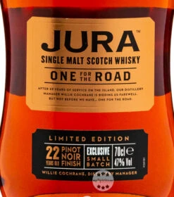 Jura One For The Road 22 Jahre Whisky -Getränke Geschäft jura one for the road 22 yo whisky 07 l 2