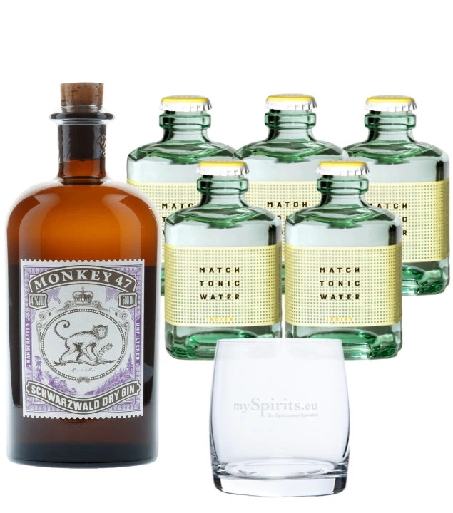 Monkey 47 Gin & 5 X Match Indian Tonic Set 3 Monkey 47 Gin & 5 X Match Indian Tonic Set
