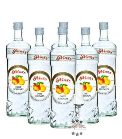 6 X Prinz Obstschnaps 40% + Gratis Schnapskelch