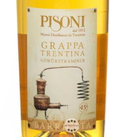 Pisoni Grappa Trentina Gewürztraminer Barricata -Getränke Geschäft pisoni grappa trentina gewuerztraminer barricata 0 7 liter 5