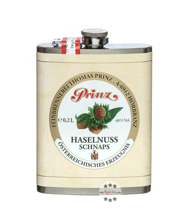 Prinz Flachmann Haselnuss-Schnaps 0,2l 3 Prinz Flachmann Haselnuss-Schnaps 0,2l