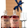 Prinz Geschenk-Set Rum Coconut Likör Mit Inländerrum & Rum Kirsche Likör Mit Inländerrum + 2 X Kelch-Glas