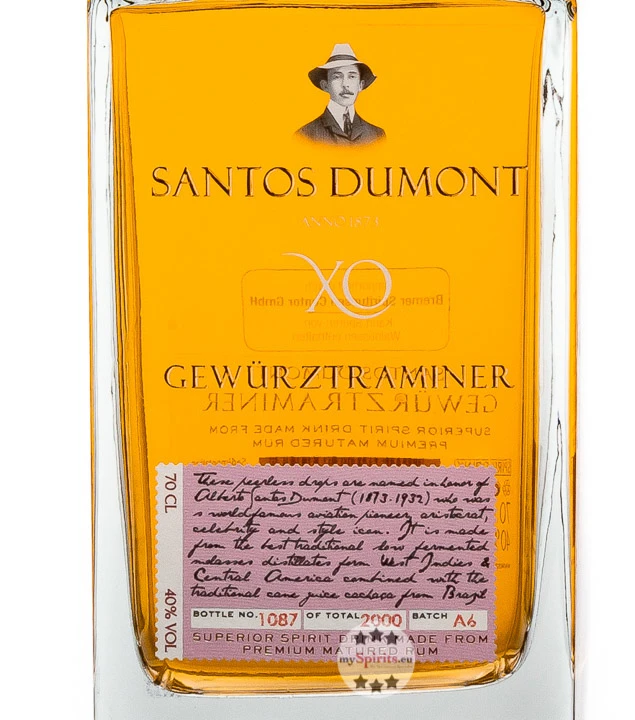 Santos Dumont XO Gewürztraminer Spirit Drink 4 Santos Dumont XO Gewürztraminer Spirit Drink – Bild 2
