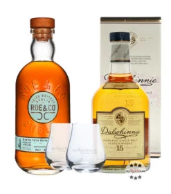 Best Whisky & Whiskey: Dalwhinnie 15 & Roe & Co + 2 Nosing-Gläser Gratis!