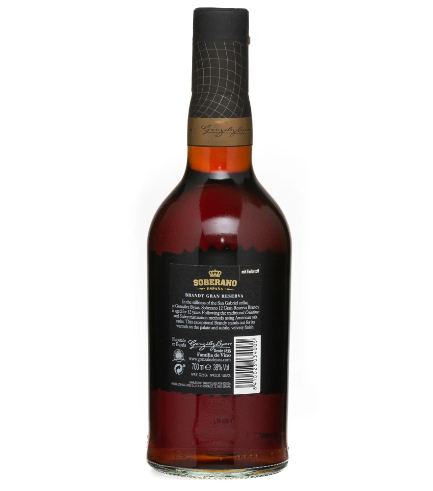Soberano 12 Jahre Gran Reserva Brandy 5 Soberano 12 Jahre Gran Reserva Brandy – Bild 3