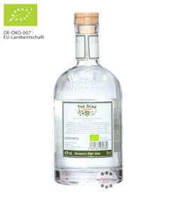 The Duke Rough Gin Bio -Getränke Geschäft the duke rough gin 07 l 1